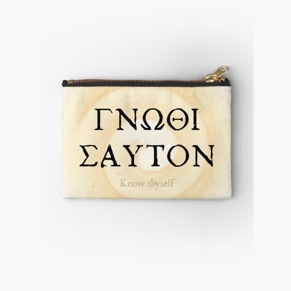 Item preview, Know Thyself (Γνώθι Σαυτόν) - Minimalist Greek Philosophy Art Print designed and sold by AwarenessByDesign.
