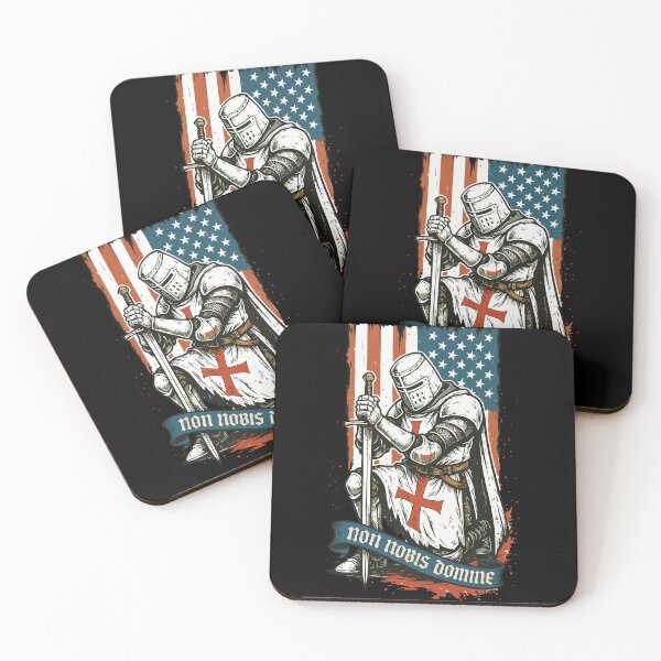 Item preview, USA Patriotic Knight Non Nobis Domine designed and sold by TomFrontierArt.