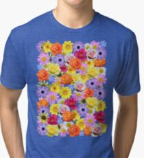 Mixed Floral Tri-blend T-Shirt