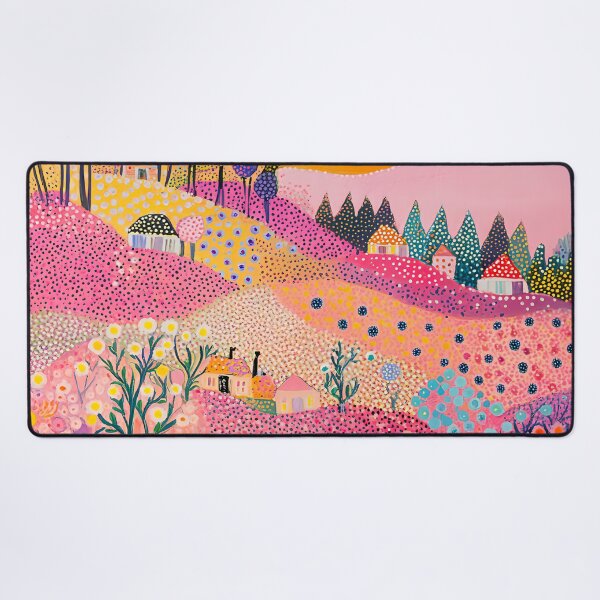 Artikel-Vorschau von Wildblumen Blumenlandschaft, Volkskunst, Polka Dot Blumen, bunte abstrakte, designt und verkauft von Neika Shimm Designs.