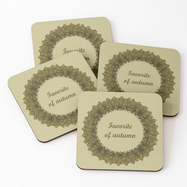 Item preview, Wreath of autumn chestnut leaves and the inscription "Favorite of autumn" designed and sold by Cherevan.