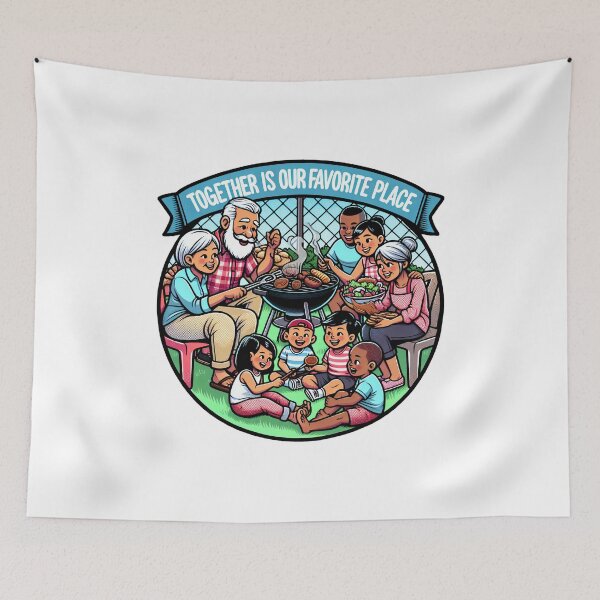 Item preview, Together Is Our Favorite Place – Family BBQ Design designed and sold by CK1Tees.