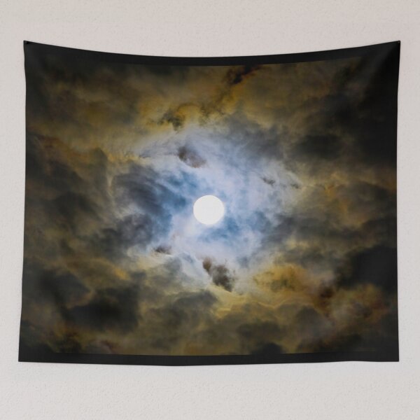 Item preview, Full moon in colored clouds designed and sold by beatbieri.ch.