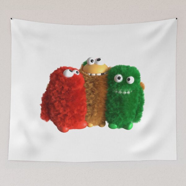 Item preview, Furry Monster Trio designed and sold by zoecreatiwe.