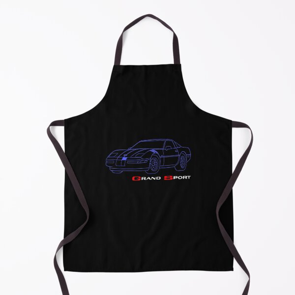 Item preview, 1996 Corvette Grand Sport Minimal Line Art in Electric Blue and Red Accents designed and sold by TheArtOfCar.