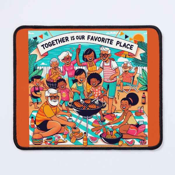 Item preview, Together Is Our Favorite Place – Colorful Family Beach BBQ Design designed and sold by CK1Tees.