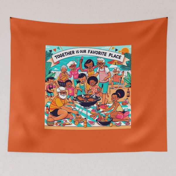 Item preview, Together Is Our Favorite Place – Colorful Family Beach BBQ Design designed and sold by CK1Tees.