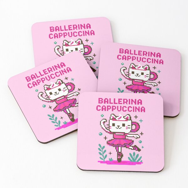 Item preview, Ballerina Cappuccina Italian Brainrot Memes Pixel designed and sold by Sitchko.