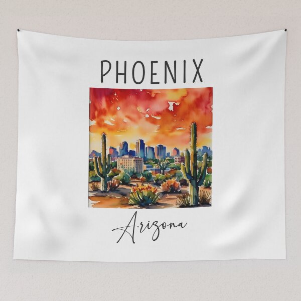 Item preview, Watercolor Design of Phoenix - Arizona - USA  designed and sold by Sketch-Shack.