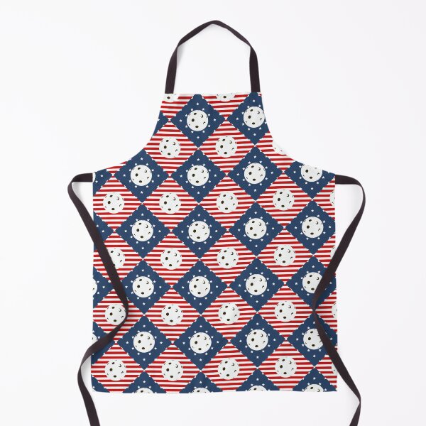 Item preview, Red White and Blue Angled Pickleball Shots Stars and Stripes with White Pickleballs designed and sold by GreenCarbon2112.