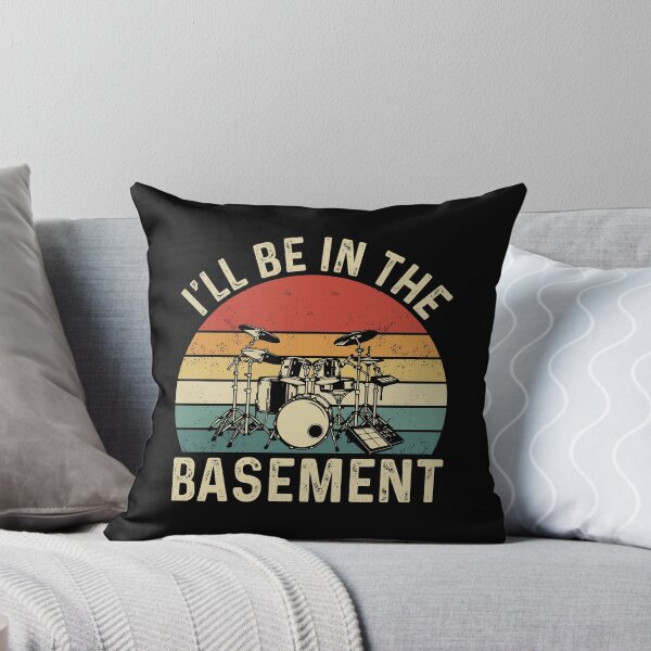 Item preview, I'll Be In The Basement -Vintage Drum Set Design designed and sold by TavellynArt.