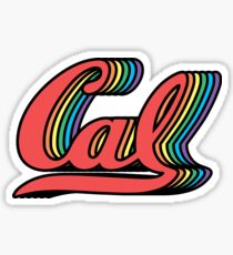 Retro Cal Rainbow Sticker
