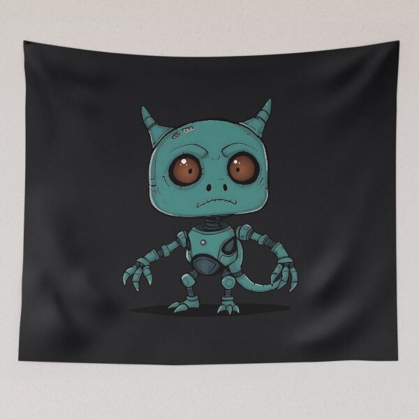 Item preview, Dystopian Future Robot From Space Retrofuturistic Alien designed and sold by SurrealArtSzysz.