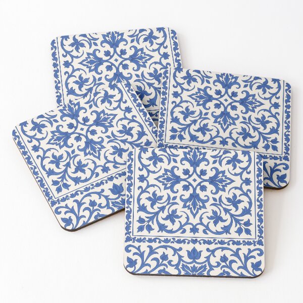 Item preview, Mediterranean Blue Tile Seamless Pattern designed and sold by weirdfishes123.