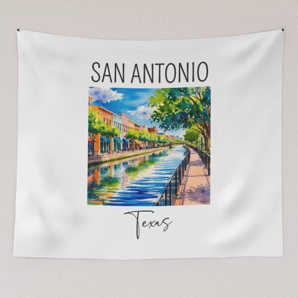Item preview, Watercolor Design of San Antonio - Texas - USA  designed and sold by Sketch-Shack.