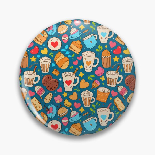 Item preview, Retro Summer Coffee Seamless Pattern designed and sold by DemureArtsy.