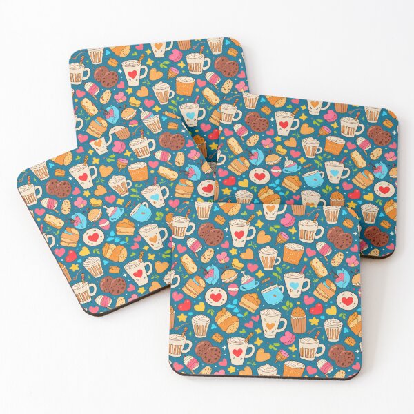 Item preview, Retro Summer Coffee Seamless Pattern designed and sold by DemureArtsy.
