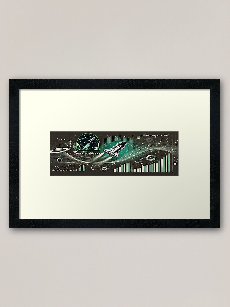 Thumbnail 1 of 7, Framed Art Print, Data Voyagers Des Mat and Mouse Pads designed and sold by DataVoyagers.