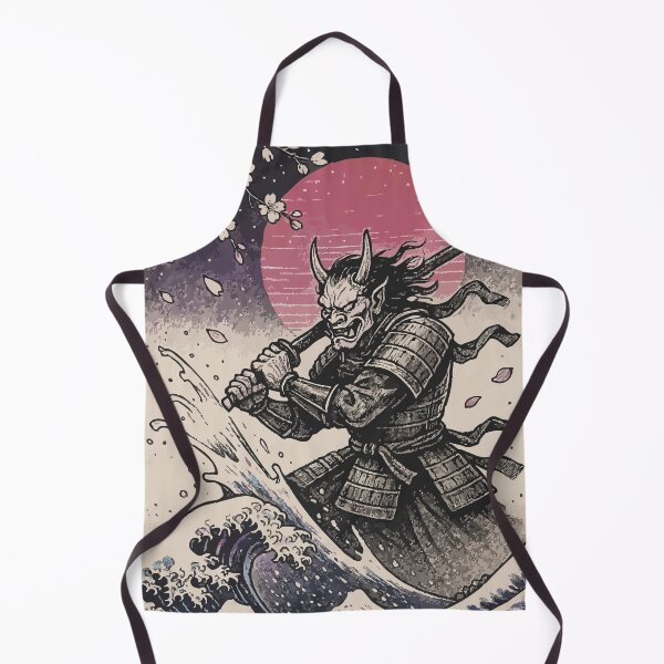 Item preview, Samurai Oni Yokai Demon Sumie Vintage designed and sold by TomFrontierArt.