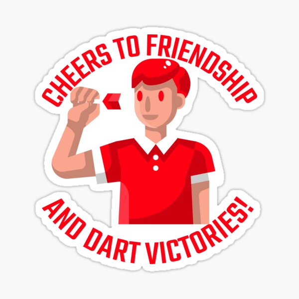 Item preview, Cheers to friendship and dart victories! designed and sold by Snarkers Promotions .