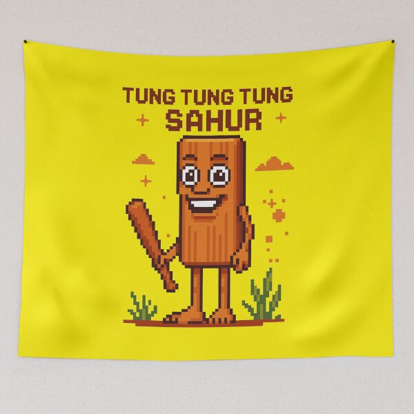 Item preview, Tung Tung Tung Sahur Italian Brainrot Memes Pixel designed and sold by Sitchko.