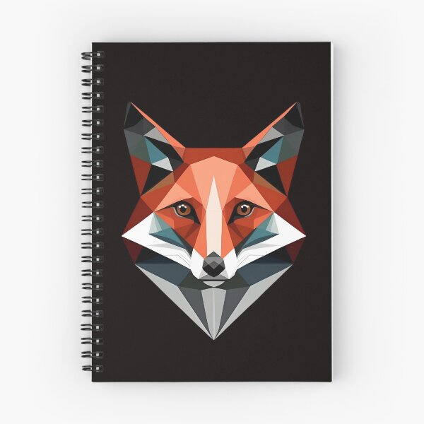 Item preview, Geometric Red Fox Head | Polygonal Animal Art on Black Background designed and sold by Gumaga-Store.