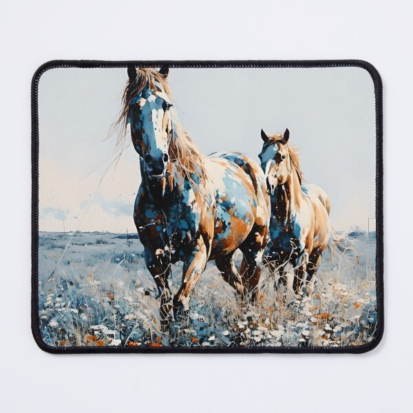 Item preview, Two Pinto Wild Horses designed and sold by Angelandspot.