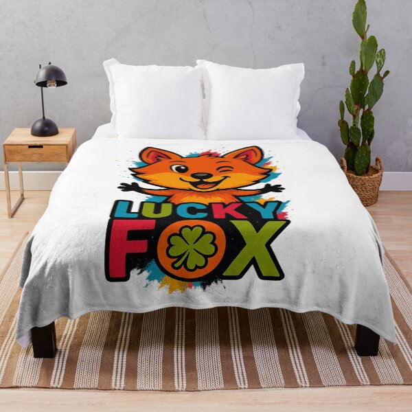 Item preview, Lucky Fox – Colorful Winking Fox Graffiti Logo Design designed and sold by LuckyFoxMerch.