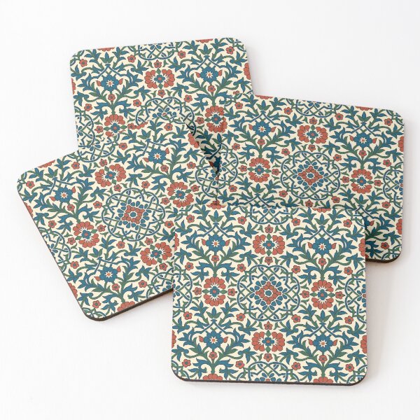 Item preview, Tiled Harmony – Traditional Floral Tile Pattern Design designed and sold by Vintello.
