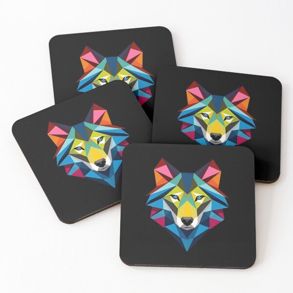 Item preview, Colorful Geometric Wolf | Vibrant Polygonal Animal Design designed and sold by Gumaga-Store.
