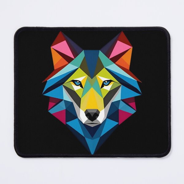 Item preview, Colorful Geometric Wolf | Vibrant Polygonal Animal Design designed and sold by Gumaga-Store.