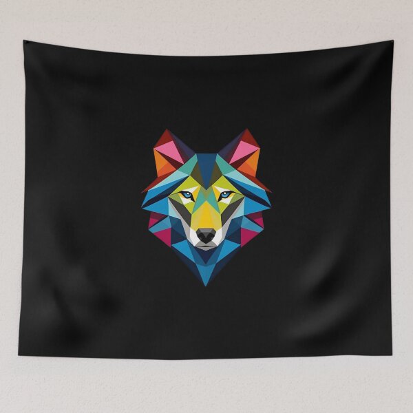Item preview, Colorful Geometric Wolf | Vibrant Polygonal Animal Design designed and sold by Gumaga-Store.