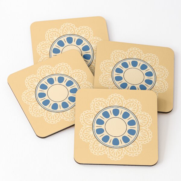 Item preview, Turkish Tea Saucer – Blue Vintage Coaster Design designed and sold by Vintello.