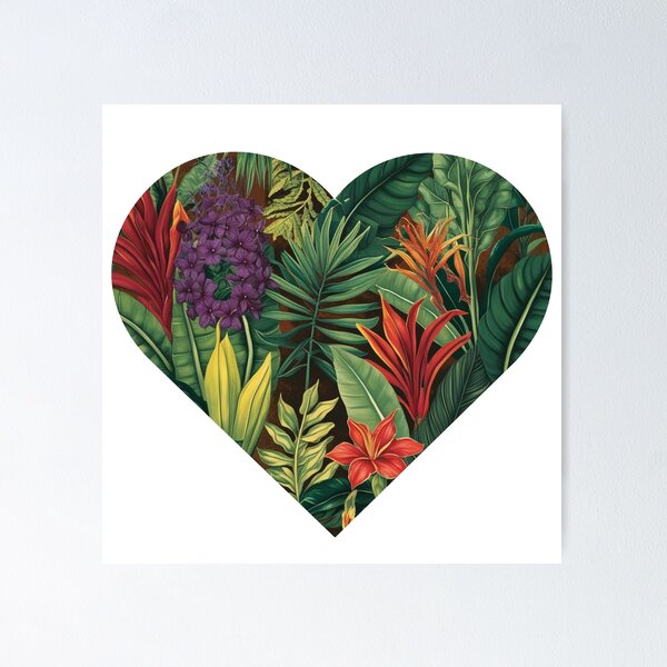 Item preview, Tropical Heart Bloom designed and sold by BunnyFogCo.