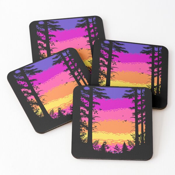 Item preview, Pixel Sunset in the Forest designed and sold by E20STUDIO.