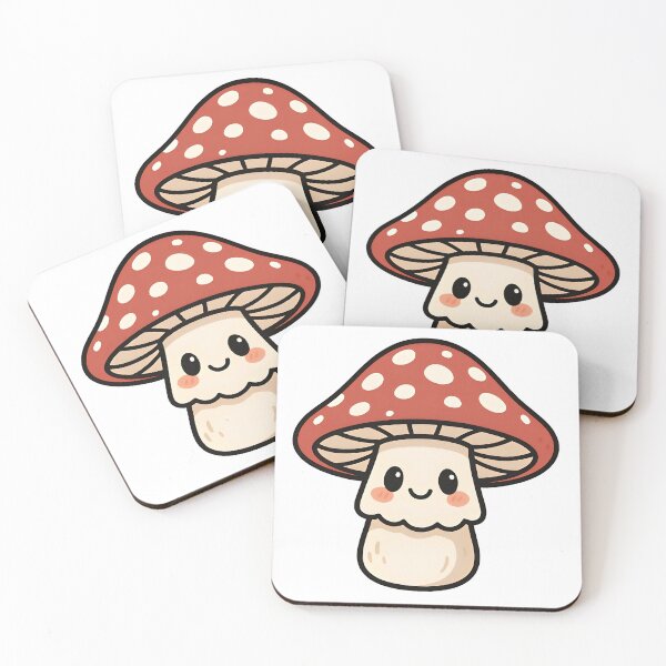 Item preview, Cute Smiling Mushroom Cartoon with Red Cap designed and sold by Amr Siam.