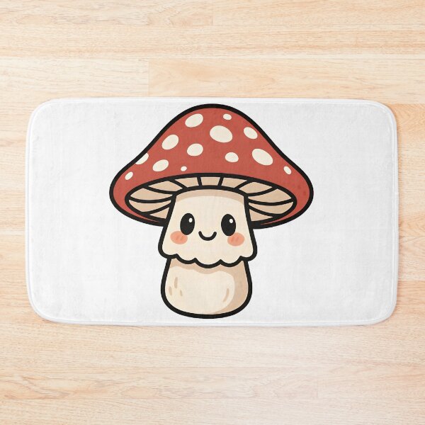 Item preview, Cute Smiling Mushroom Cartoon with Red Cap designed and sold by Amr Siam.