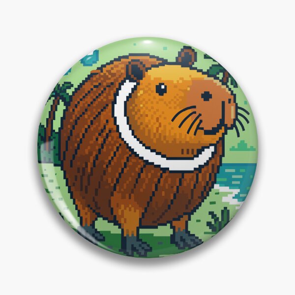 Item preview, Burbaloni Luliloli Capybara Italian Brainrot Memes Pixel designed and sold by Sitchko.