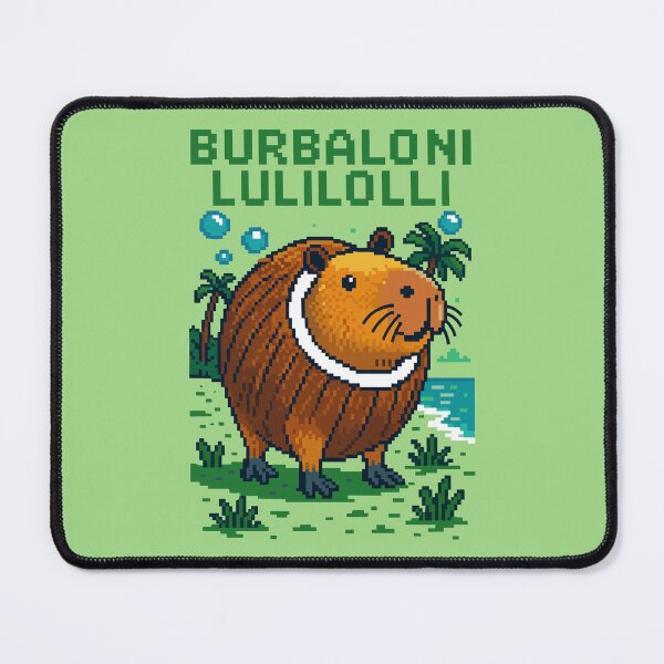 Item preview, Burbaloni Luliloli Capybara Italian Brainrot Memes Pixel designed and sold by Sitchko.