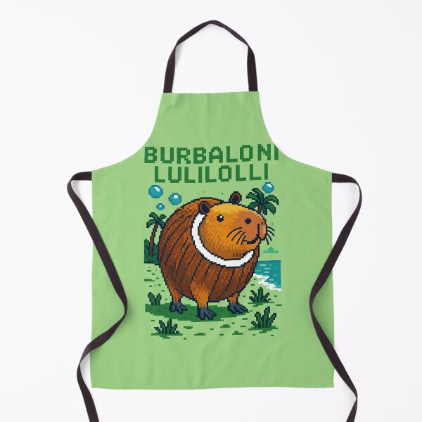 Item preview, Burbaloni Luliloli Capybara Italian Brainrot Memes Pixel designed and sold by Sitchko.