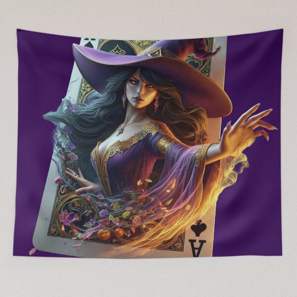 Item preview, Enchanting Morgana – Ace of Spades Witch designed and sold by The Digital Compass.