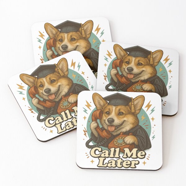Item preview, Call Me Later – Funny Corgi Graduation Dog Design designed and sold by 奇0904.