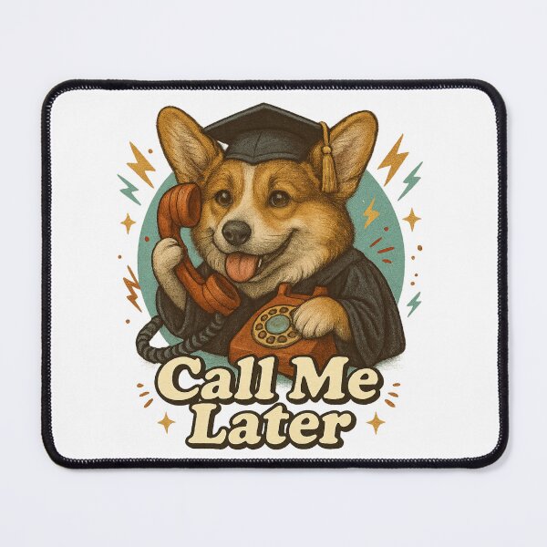 Item preview, Call Me Later – Funny Corgi Graduation Dog Design designed and sold by 奇0904.