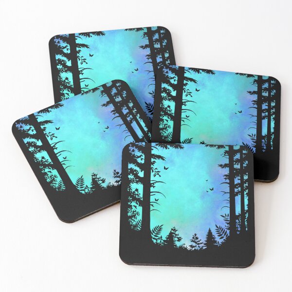 Item preview, Mystic Forest with Aqua Sky Art designed and sold by E20STUDIO.