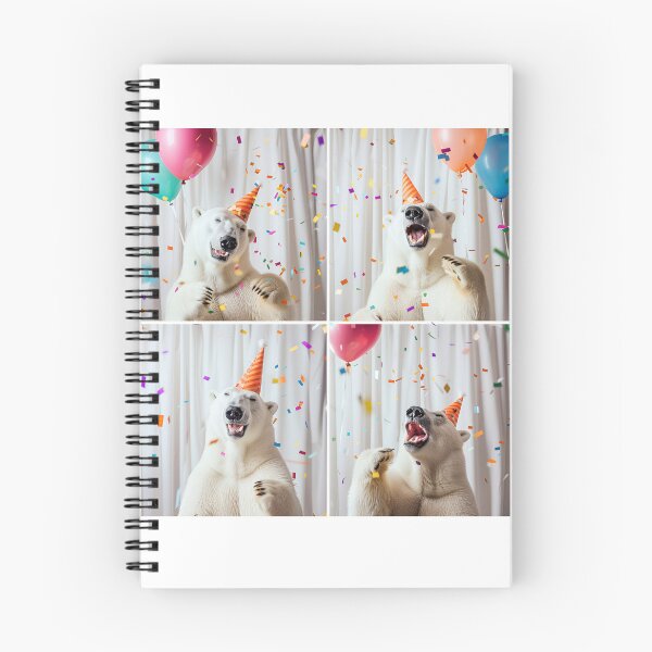 Item preview, Birthday Polar Bear in Party Hat – Arctic Animal Celebration designed and sold by RockFireMerch.