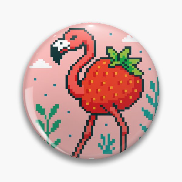 Item preview, Strawberrini Flamangini Italian Brainrot Memes Pixel designed and sold by Sitchko.