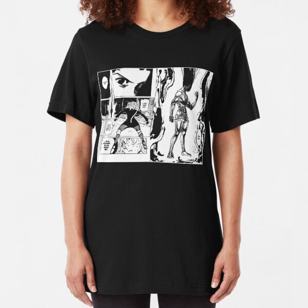 Hunter x Hunter - Gon vs Pitou (white) Slim Fit T-Shirt