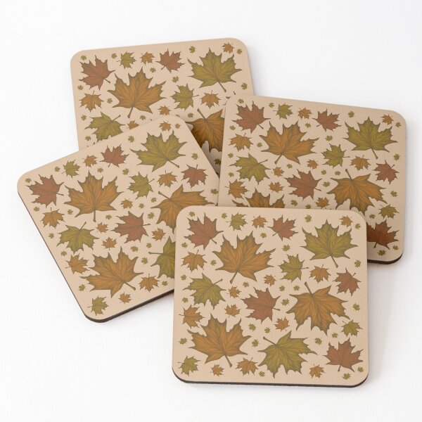 Item preview, Pattern of autumn maple leaves of different sizes designed and sold by Cherevan.