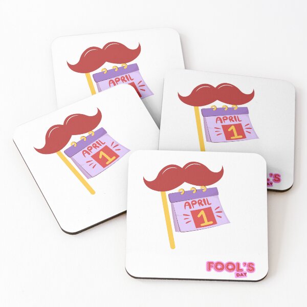 Item preview, April Fool's Day Design | Funny Calendar and Mustache Illustration designed and sold by Gumaga-Store.