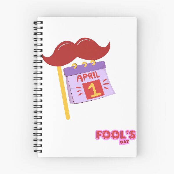 Item preview, April Fool's Day Design | Funny Calendar and Mustache Illustration designed and sold by Gumaga-Store.